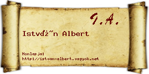 István Albert névjegykártya